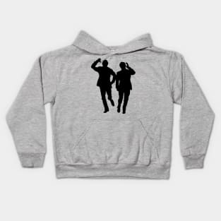 Morecambe and Wise silhouette Kids Hoodie